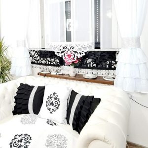 Glamour white & black Korale Cyrkonie