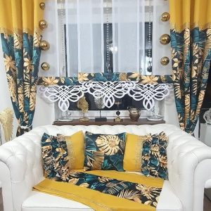 MONSTERA TURKUS GREEN&GOLD ARABIC