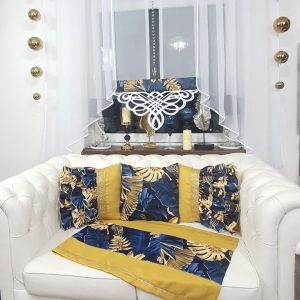 MONSTERA BLUE & GOLD ARABIC