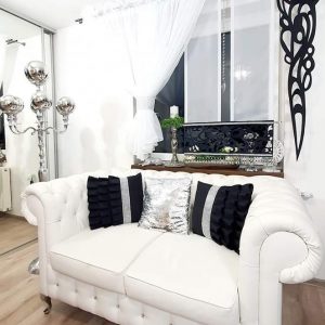 Zestaw Panel +Firana LUXURIO Black & White